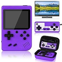 Handheld Game Console, VAOMON Retro Mini Game Player Built-in 500 Classical FC Games, 3 Inch Color Screen Support for Connecting TV,Gifts for Kids & Adults(Purple)