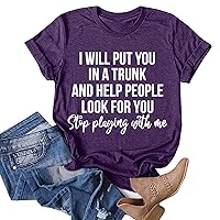 Women T-Shirts Summer Tops Funny Letter Cute Printed Graphic Tees Casual Loose Fit Short Sleeve Holiday T Shirt Blouse