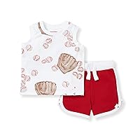 Burt's Bees Baby baby-boys Shirt and Pant Set, Top & Bottom Outfit Bundle, 100% Organic Cotton