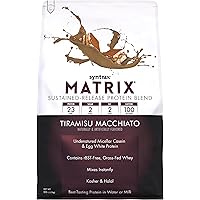 Syntrax Nutrition Matrix Protein Powder, Sustained-Release Protein Blend, Tiramisu Macchiato, 5 lbs