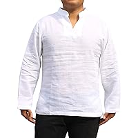 RaanPahMuang Japanese Thin Ramy Linen Long Sleeve Shirt Chinese Slit Collar
