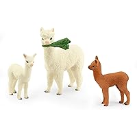 Schleich Farm World, Farm Animal Toys for Boys and Girls, 4-piece Alpaca Playset with Mother and Baby Alpacas, Ages 3 and Above