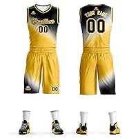 Custom Gradient Basketball Jersey Uniform Any Name Number Logo,Personalized Print Basketball Shirt Shorts