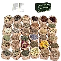 36Pcs Dried Herbs for Witchcraft, Witchcraft Supplies for Witch Spells, Pagan, Rituals, Wiccan Supplies and Tools Gifts for Beginner Experienced