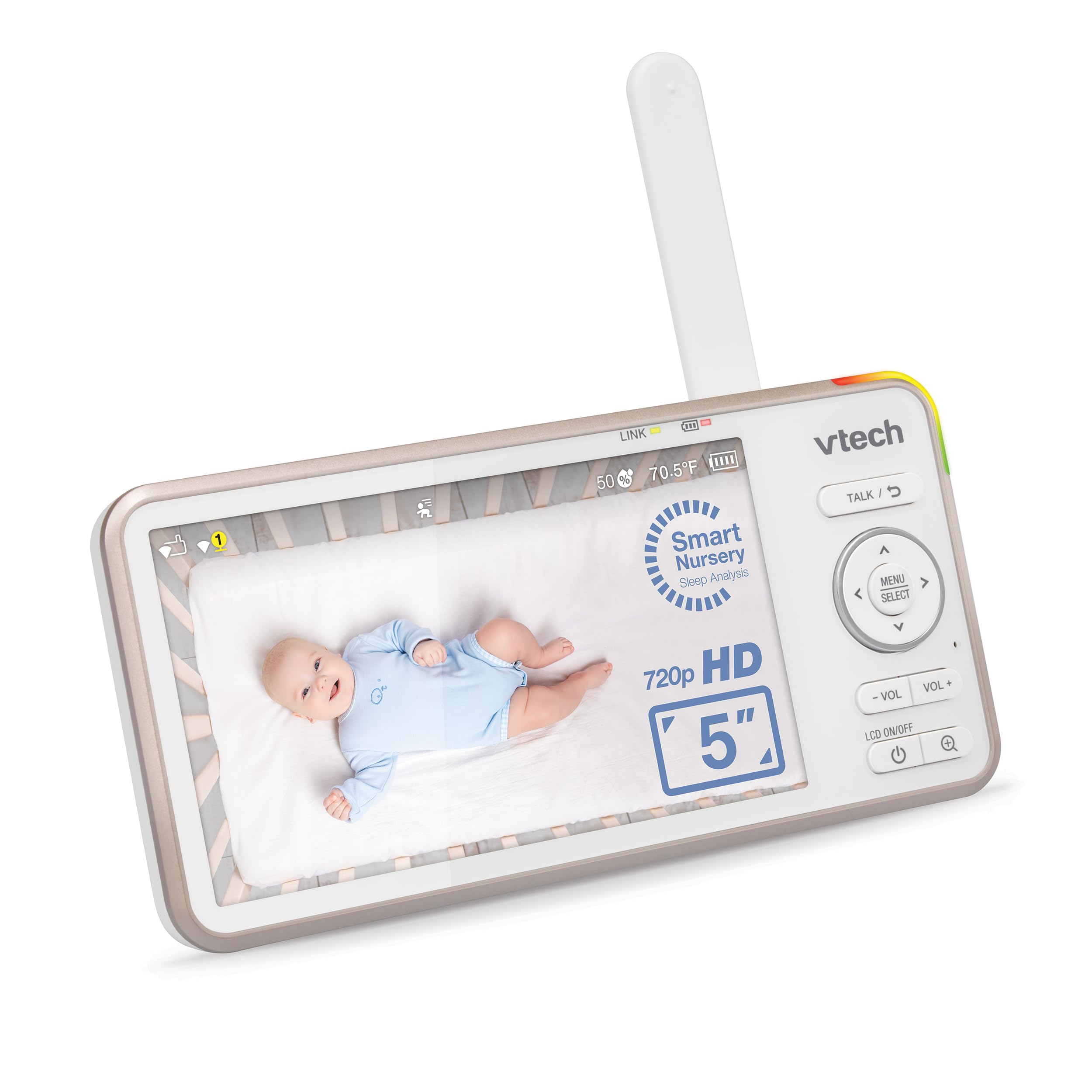 VTech VC2105 V-Care 1080p FHD Over-the-Crib Wifi Smart Baby Monitor with 5