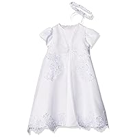 Baby Girls' Christening Baptism 3 Piece Organza Dress with Separate Coat