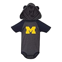 Michigan Wolverines Primary Logo Hooded Bear Ears Creeper Bodysuit