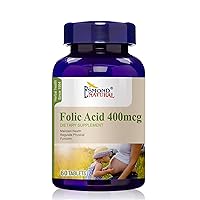 (8 Pack) Folic Acid 400mcg (Pregnancy Support, Maintain Health Functions), GMP, Natural Product Assn Certified, Made in USA - 400mcg, 480 Tablets