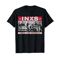 Official INXS Need You Tonight White Logo Front and Back T-Shirt