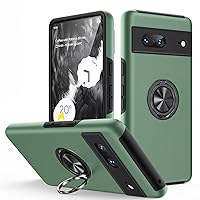 KOVASIA for Google Pixel 7 Case, 360° Rotating Metal Ring Holder Kickstand, Anti-Scratch, Military Grade Drop Protection Shockproof Slim Phone Case for Google Pixel 7 5G 6.3