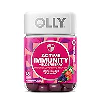 Zhou Nutrition 1000mg Berberine with Oregon Grape & Olly 45 Gummy Active Immunity+Elderberry Berry Flavor Immune Support