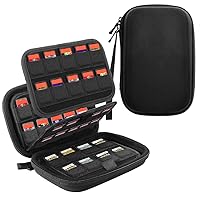 112 Game Case Holder Cartridges for Nintendo Switch Sony Ps Vita Game Cards/SD Memory Cards and Nintendo 3DS/DS Game Cards, Portable Organizing Game Storage Case - Black