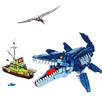 SEMKY Dinosaur Series Mosasaurus Model Set Whith 3 Figure, (888Pieces) -Building Blocks Toys Gifts for Kid…