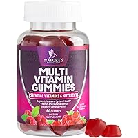 Multivitamin Gummies Extra Strength Antioxidant & Immune Support for Women & Men with Zinc Vitamin D3 & B Vitamins, Nature's Daily Vitamin Gummy Supplement, Non-GMO, Tasty Berry Flavor - 60 Gummies