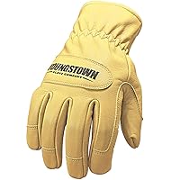 Youngstown Glove Ground Double Layered Leather Work Gloves For Men - Arc Rated, Puncture Resistant - Tan