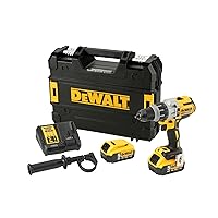 Dewalt DCD996P2 2 x 5.0 Ah XR Li-Ion Brushless Combi Drill Kit, 18 V, Yellow/Black, Set of 7 Piece