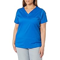 Amazon Essentials Women's Classic Fit V-Neck Short Sleeve Scrub Top (Available in Plus Size)