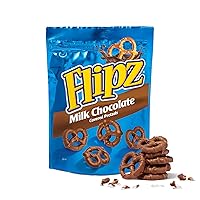 Flipz Milk Chocolate Covered Pretzels (5oz, Pack of 6), Perfect Sweet, Salty, & Crunchy Snack For Adults And Kids
