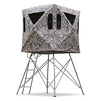 Guide Gear 6' Tripod Hunting Tower Blind, 2-3 Man Stand Elevated, Hunting Gear Equipment Accessories, 6X 6'