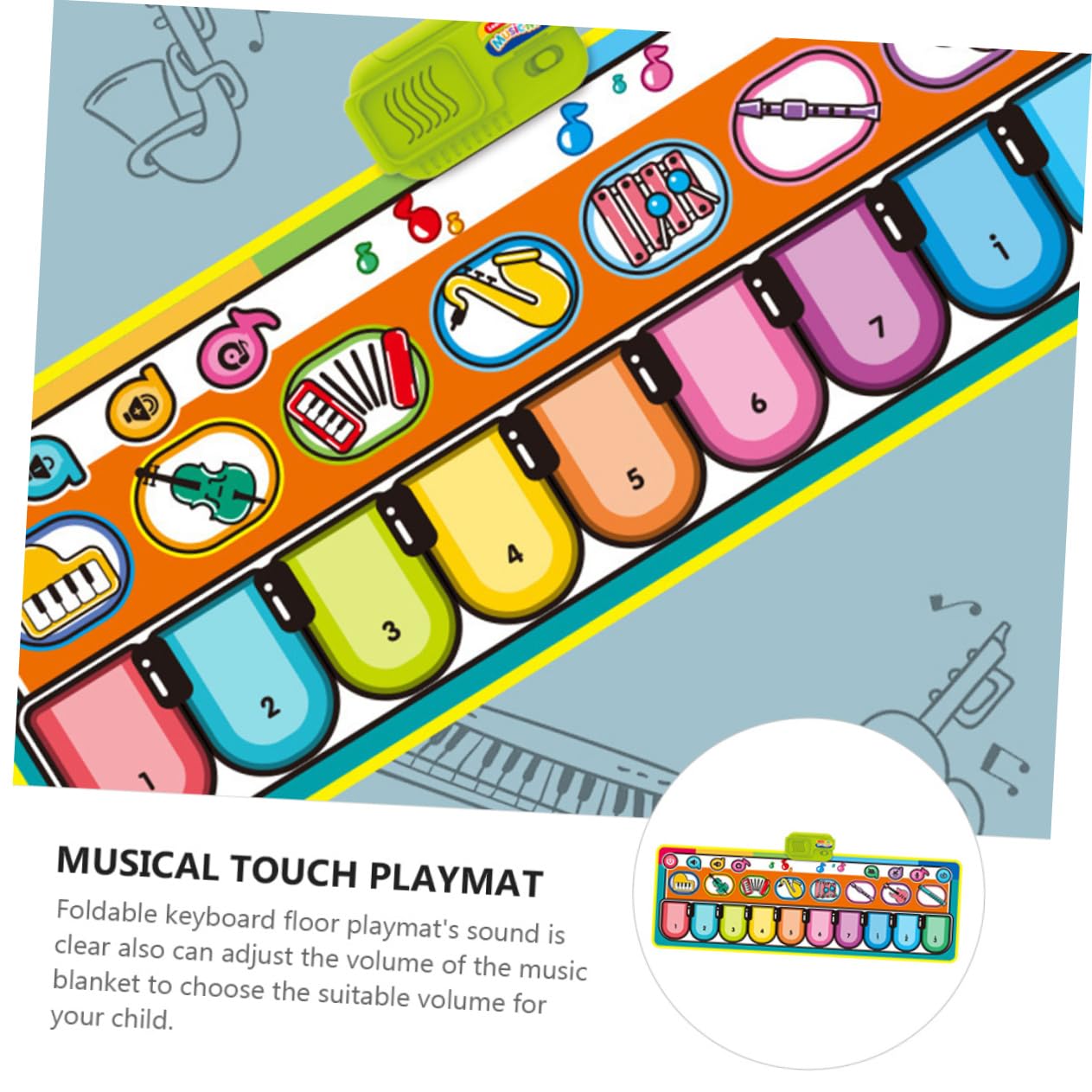 ERINGOGO 3pcs Music Blanket Toys for Kids Baby Play Mat Piano Mats Music Rug Kids Rugs Baby Boy Toys Play Mat for Baby Kidcraft Playset Gym Pads Flooring Carpet Piano Rug Electric Child