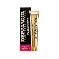 Dermacol - Full Coverage Foundation, Liquid Makeup Matte Foundation with SPF 30, Waterproof Foundation for Oily Skin, Acne, & Under Eye Bags, Long-Lasting Makeup Products, 30g, Shade 218