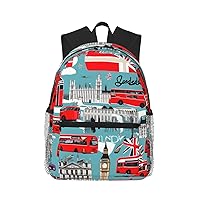Lightweight Laptop Backpack,Casual Daypack Travel Backpack Bookbag Work Bag for Men and Women-I Like London