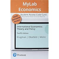 International Economics: Theory and Policy -- MyLab Economics with Pearson eText Access Code International Economics: Theory and Policy -- MyLab Economics with Pearson eText Access Code Kindle Paperback Printed Access Code