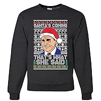 Santa Mike Michael Scott The Office Ugly Christmas Crewneck Sweatshirt