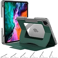 OCYCLONE iPad Pro 11 inch Case 4th/3rd/2nd/1st Gen 2022/2021/2020/2018, 6 Viewing Angles Magnetic Stand + Pencil Holder + Auto Wake/Sleep Protective Case for iPad Pro 11 inch, Green