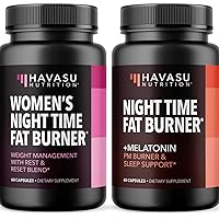Night Time Fat Burner for Women and Men | A Bundle for Partners to Help Support Weight Loss Together | Rest & Reset Blends with Melatonin for Sleep Support | 60 Women's Capsules & 60 Men's Capsules