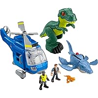 Jurassic World Fisher-Price Imaginext Dinosaur Toys, Dino Chopper with 3 Dinosaurs and Owen Grady Figure for Preschool Kids Ages 3+ Years
