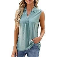 Women's V-Neck Casual Tunic Tank Tops Loose Fit Sleeveless Blouse Shirt Business Tanks Tank Tops for Teen Girls