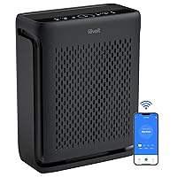 LEVOIT Air Purifiers for Home Large Room Bedroom Up to 1110 Ft² with Air Quality and Light Sensors, Smart WiFi, Washable Filters, HEPA Sleep Mode for Pets, Allergies, Dust, Pollon, Vital 100S-P, Black