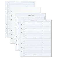 Hallmark Address Book Refill Pages (Pack of 44 Replacement Pages for Addresses, Appointments)