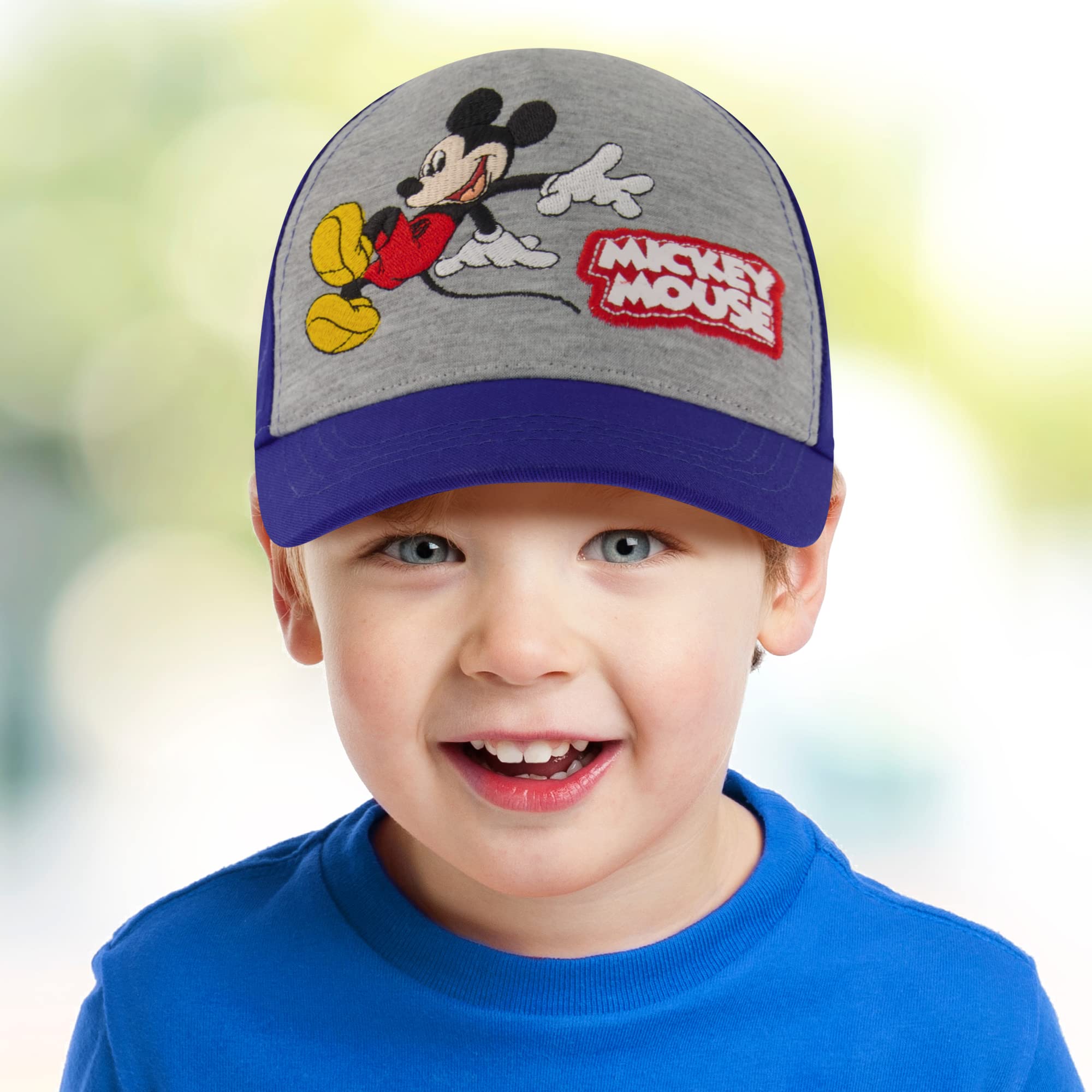 Disney Boys Baseball Cap, Mickey Mouse Adjustable Toddler Hat, Ages 2-4 Or Boy Hats for Kids Ages 4-7