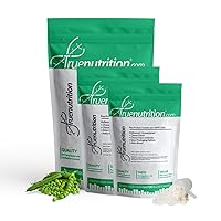 Pea Protein Powder Isolate - 25g Non-GMO Vegan Protein Powder per Serving - Low Carb, Low Fat, High Leucine - Gluten Free, Dairy Free, Soy Free - Unflavored/Unsweetened - 1LB