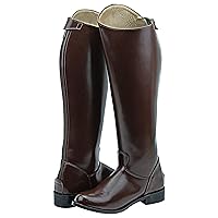 MB-3 Men's Man Horse Riding Mounted Police Patrol Tall Boots with Back Zipper Equestrian Color Brown