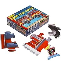 Melissa & Doug Giant F i r e Truck: 24pcs Floor Puzzle Bundle with 1 Theme Compatible M&D Scratch Fun Mini-Pad (00436)