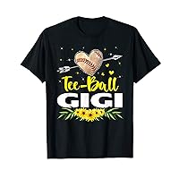Tee Ball Gigi Floral Funny Heart Mother's Day T-Shirt