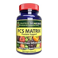 PCS Matrix - Lower PSA Levels - See Our LAB Results! - 100% Natural Ingredients: Saw Palmetto, Rabdosia, Scute, Plantago Focium, Chrysantaomum, Ganoderma, Lotus Seed - Vegan Capsules (120ct)