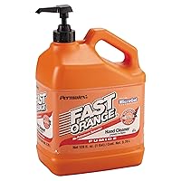 25219 Fast Orange Pumice Lotion Hand Cleaners, Citrus, Bottle with Pump, 1 gal, 128 Fl Oz (Pack of 1)