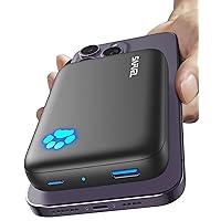 Magnetic Portable Charger, 10000mAh Wireless Magnetic Power Bank, 20W PD QC3.0 Fast Charging Battery Bank, USB C in&Out Battery Pack for iPhone 14 13 12 Pro Max Mini Plus and Magnetic Case