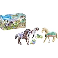 Playmobil Horses of Waterfall: Three Horses with Saddles