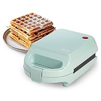 Mini Nonstick Waffle Maker, Perfect for Individual Waffles, Hash Browns, Brownies and more, Quick Results, Easy Clean Up, 600W, Aqua