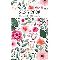 2025-2026 Pocket Calendar: Small Floral Two-Year Monthly Planner for Purse | 24 Months from January 2025 to December 2026 |