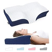 Adjustable Neck Pillows for Pain Relief Sleeping, Enhanced Ergonomic Contour Shoulder Support, Cooling Cervical Memory Foam Pillows, No Smell Orthopedic Bed Pillow for Side Back Stomach Sleeper