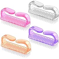 Handle Grip Nail Brush, Nail Brushes Hand Fingernail Brush Cleaner Scrubbing Kit Pedicure for Toes and Nails Men Women (4 Pack)