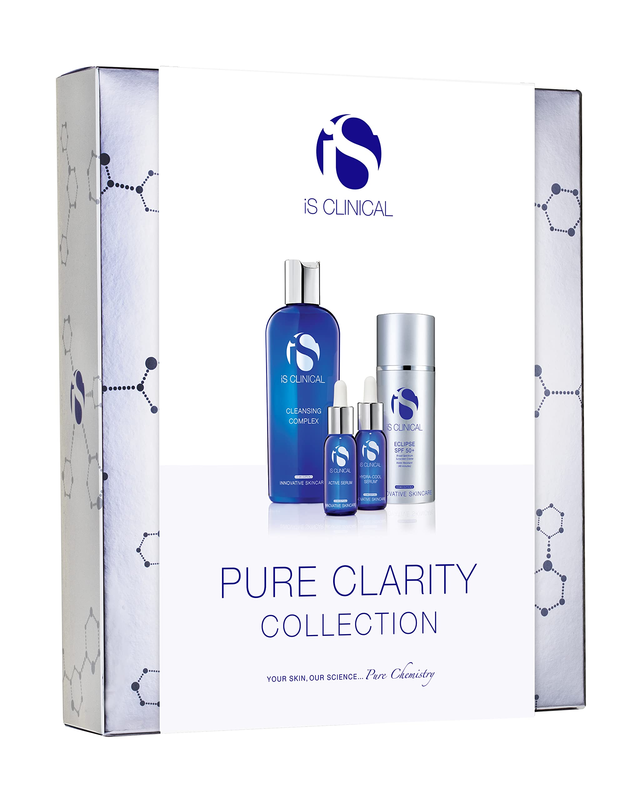 iS CLINICAL Pure Clarity Collection, Clear Complexion Skincare Full Regime Kit, Collection Gift Set, For acne-prone skin