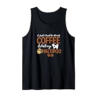 Funny Coffee Lover Cute Maltipoo Dog Owner Gifts Dog Mom Dad Tank Top