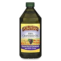 Pompeian 100% Grapeseed Oil, Light and Subtle Flavor, Perfect for High-Heat Cooking, Deep Frying and Baking, 68 FL. OZ.